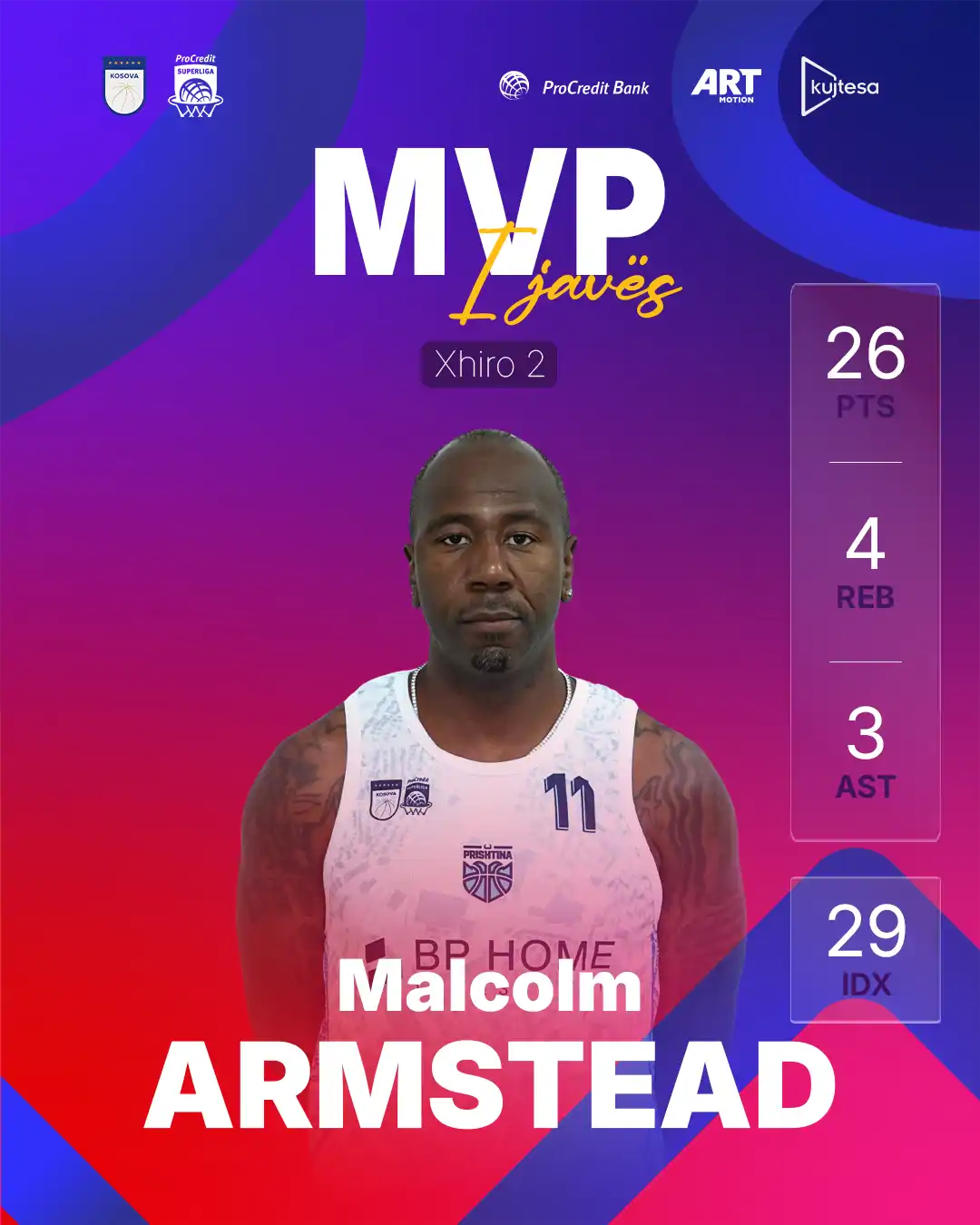 Armstead, MVP i javës